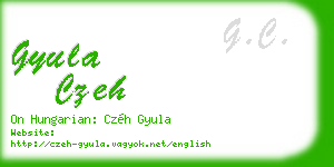 gyula czeh business card